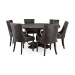 Matgrupp Bloomington Dijon Runt Matbord 150 cm med 6 Tuva Matstol