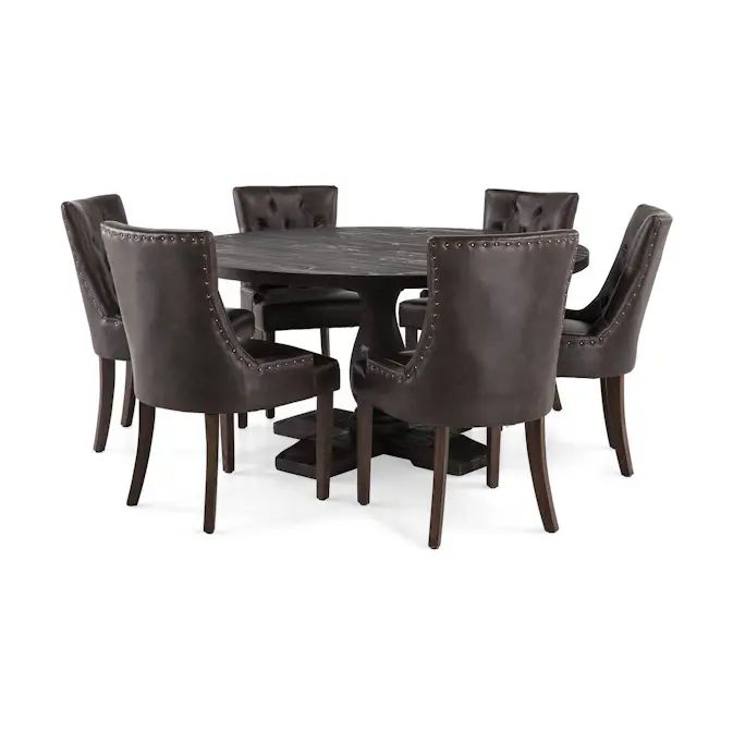 Matgrupp Bloomington Dijon Runt Matbord 150 cm med 6 Tuva Matstol