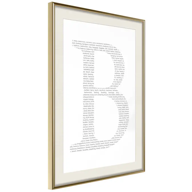 Poster Artgeist Affisch Letter B