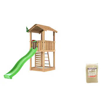 Lektorn Jungle Gym Cottage 2.1 Grön Rutschkana & Sand