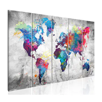 Tavla Arkiio World Map Spilt Paint