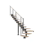 Vinkeltrappa Dolle Dubai Ek Vit Oljad 1/4 Design