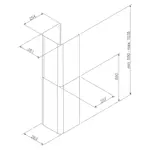 Skorsten Smeg KITCMNFABRD till Köksfläkt