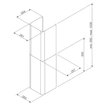 Skorsten Smeg KITCMNFABCR till Köksfläkt