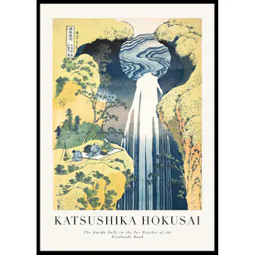 Poster Gallerix The Amida Falls In The Far Reaches Of The Kisokaidō Road By Katsushika Hokusai
