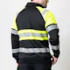 Sweatshirt Jobman Hel-Zip Varsel Svart/Gul V