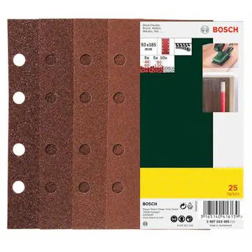 Slipark Bosch Power Tools 25-delars K40-120