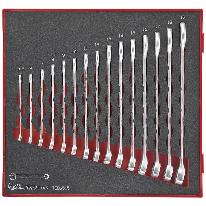 U-ringnyckelsats 15 delar Teng Tools TED6515