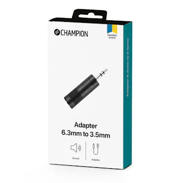 Adapter Champion 6,3mm hona till 3,5mm Hane