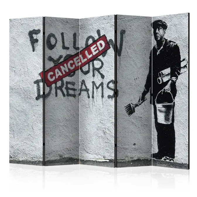 Rumsavdelare Skärmvägg Arkiio Dreams Cancelled Banksy II 225x172 cm