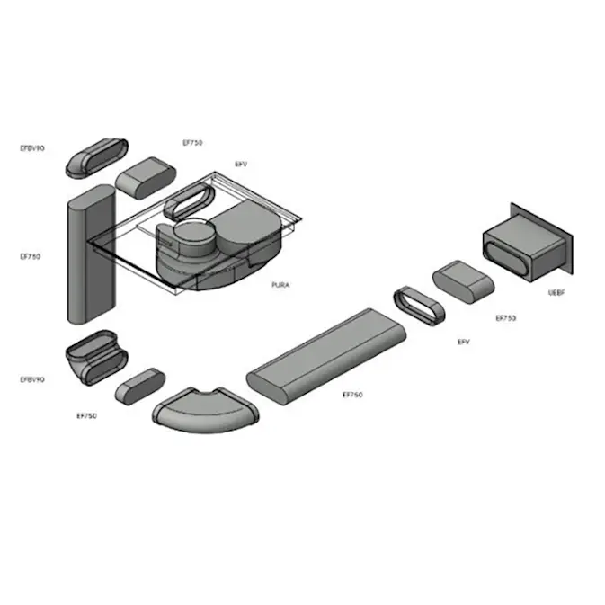 Rörpaket 3 BORA PURE flat