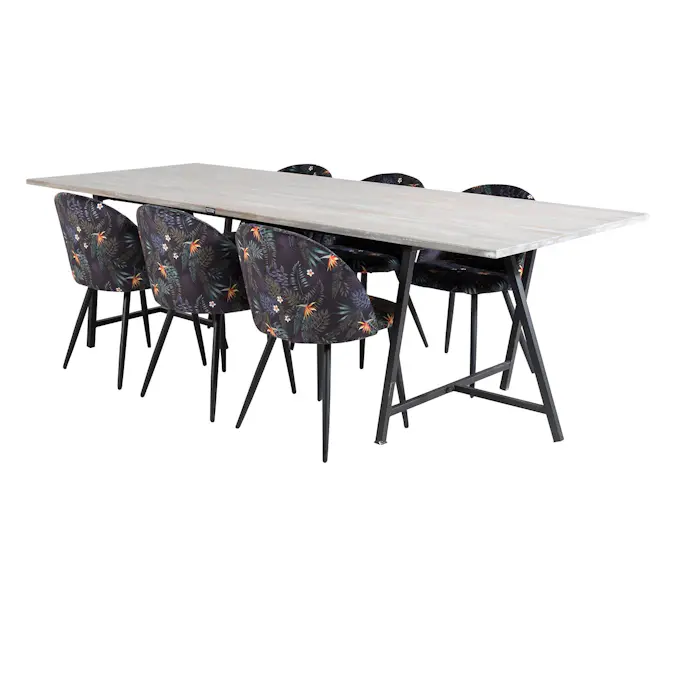 Matgrupp Venture Home Jenni med 6 Valentina Stolar