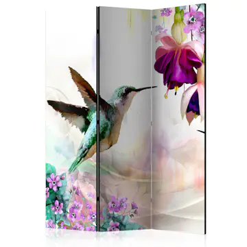 Rumsavdelare Skärmvägg Arkiio Hummingbirds And Flowers 135x172 cm