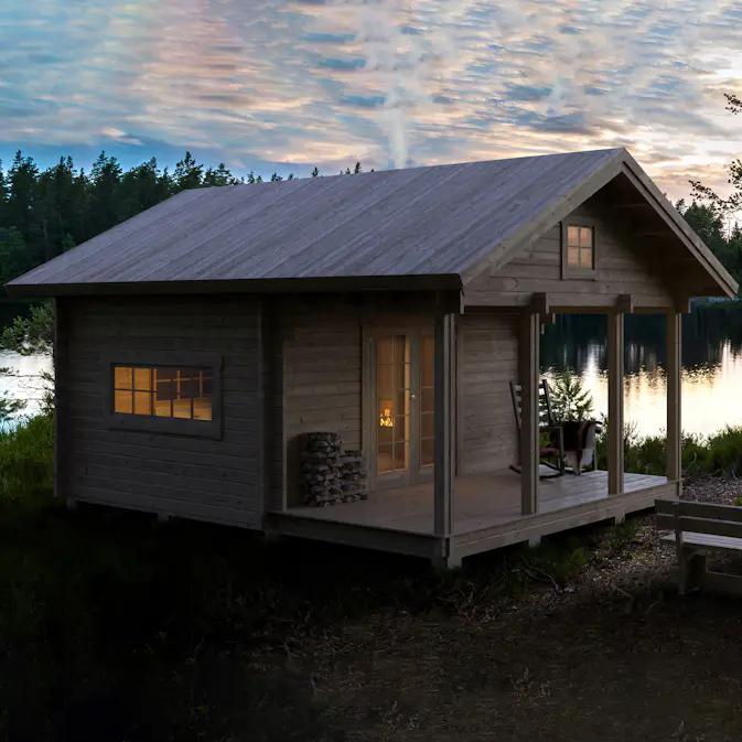 Attefallshus Baseco Hemfjäll stuga med loft 25 m2