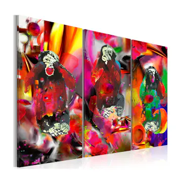 Tavla Arkiio Crazy Monkeys Triptych