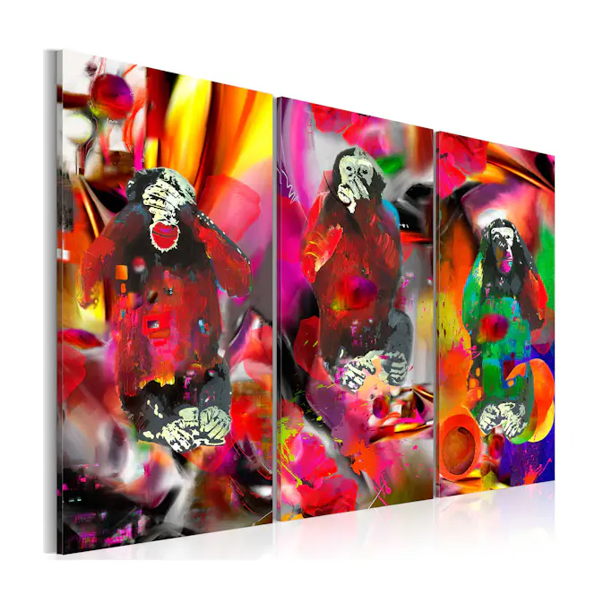 Tavla Arkiio Crazy Monkeys Triptych