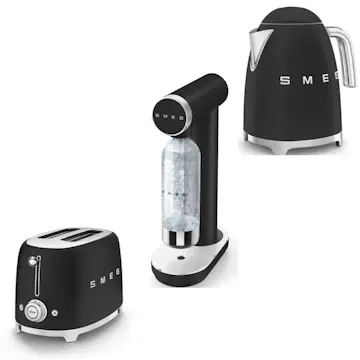Brödrost, Vattenkokare och Kolsyremaskin Smeg Svart