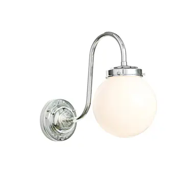 Vägglampa Badrum Miller Traditional Krom Badrumslampa utan Väggplatta