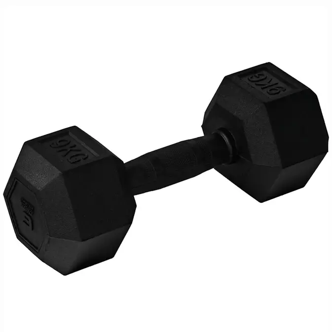 Hexhantel Master Fitness Gummiklädda för Bättre Grepp