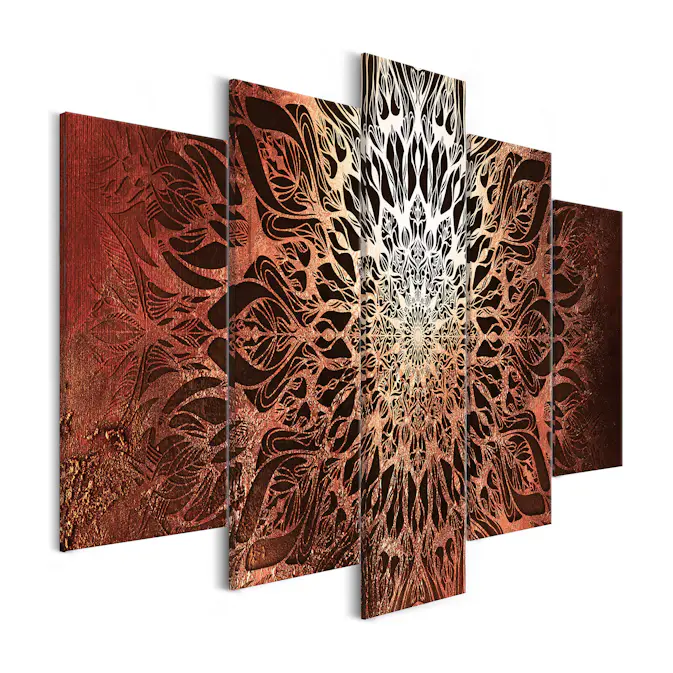 Tavla Arkiio Hypnosis Orange Wide 5 delar