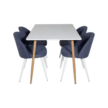 Matgrupp Basic Home Pontus Rektangulärt Matbord 120 cm med 4 Sedavi Matstol