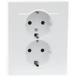 Vägguttag Malmbergs Optima 2-Vägs Mj Vit