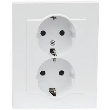 Vägguttag Malmbergs Optima 2-Vägs Mj Vit