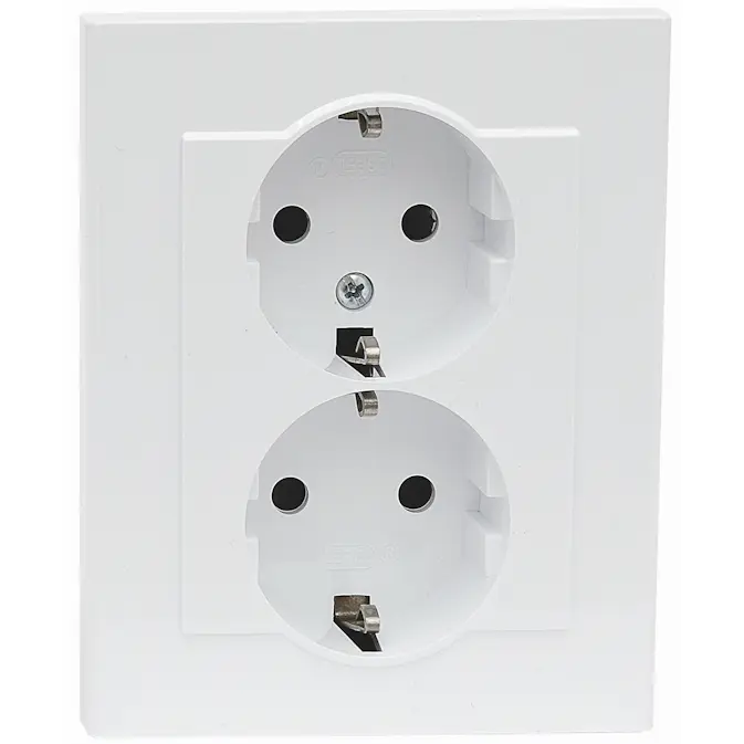 Vägguttag Malmbergs Optima 2-Vägs Mj Vit