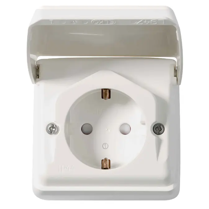 Vägguttag Elko 1-Vägs IP44