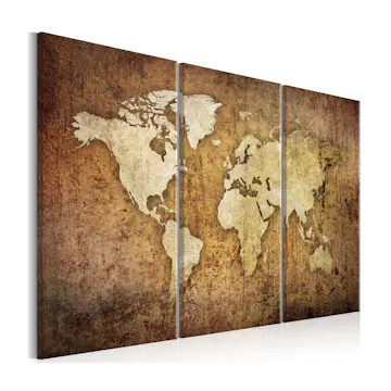 Tavla Arkiio World Map Brown Texture