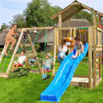 Lektorn Jungle Gym Chalet 2.1 Climb Modul Blå Rutschkana