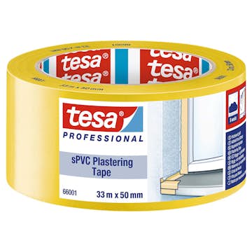 Byggtejp Tesa SPVC 66001 Gul 33 m x 50 mm