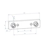 Blandarfäste Trio Perfekta Design Line för Dold Rördragning 150 cc Svart
