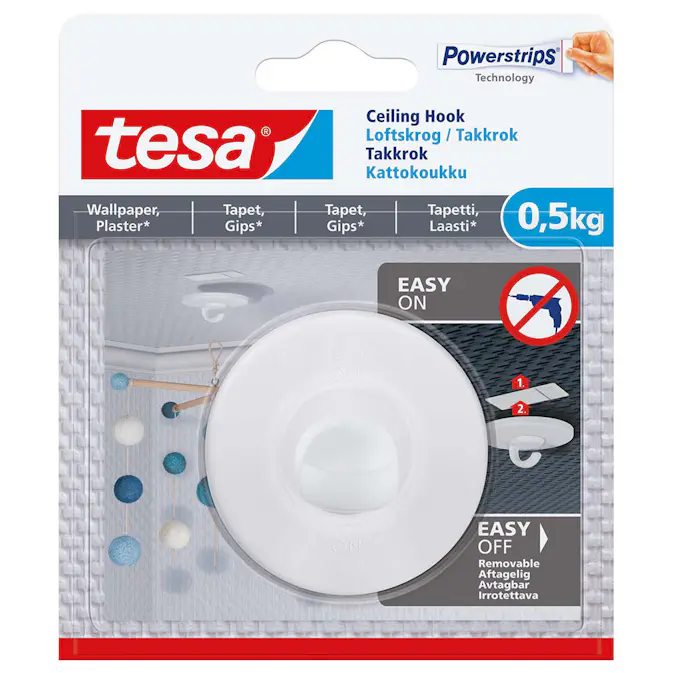 Självhäftande Takkrok Tesa Justerbar 0,5 kg