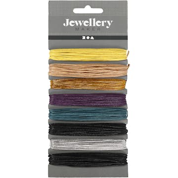 Bomullssnöre Creativ Company Mixade Färger Tjocklek 1 mm 8x5 m/1 Förp