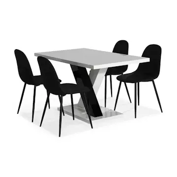 Matgrupp In Living Cesi 140 med 4 Nibe Stolar