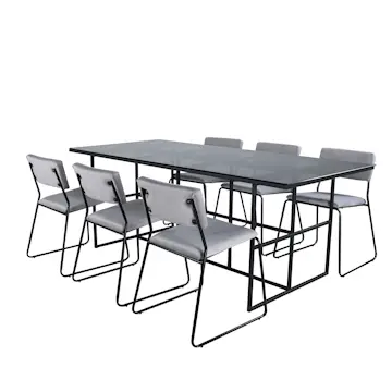 Matgrupp Venture Home Lund med 6 Kungshamn Stolar