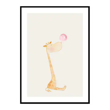 Poster Gallerix Bubblegum Giraffe 4112