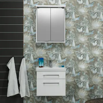 Möbelpaket Noro Fix Trend 550 Alva Matt Vit med Blandare