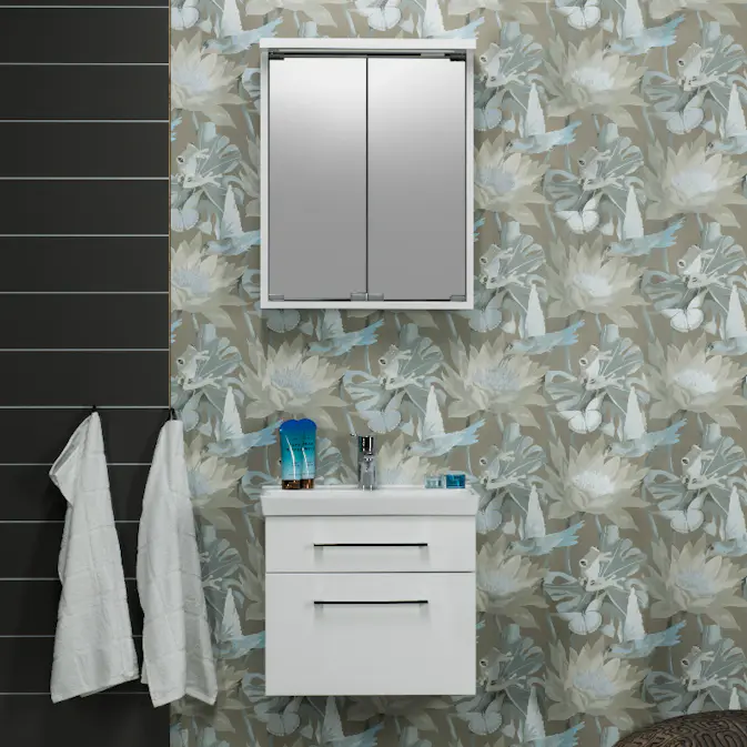 Möbelpaket Noro Fix Trend 550 Alva Matt Vit med Blandare