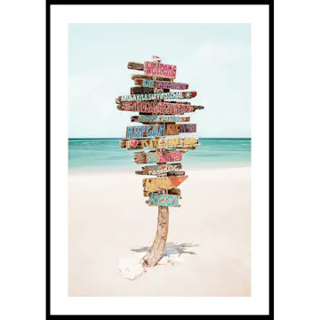 Poster Gallerix Paradise Point Signpost