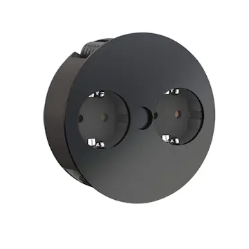 Eluttag Beslag Design Twist 230V 2-uttag