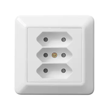 Vägguttag Elko 3-Vägs Euro Infällt RS Renvit