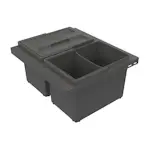 Källsorteringskärhållare Beslag Design Cube Basic Low 400 Mörkgrå