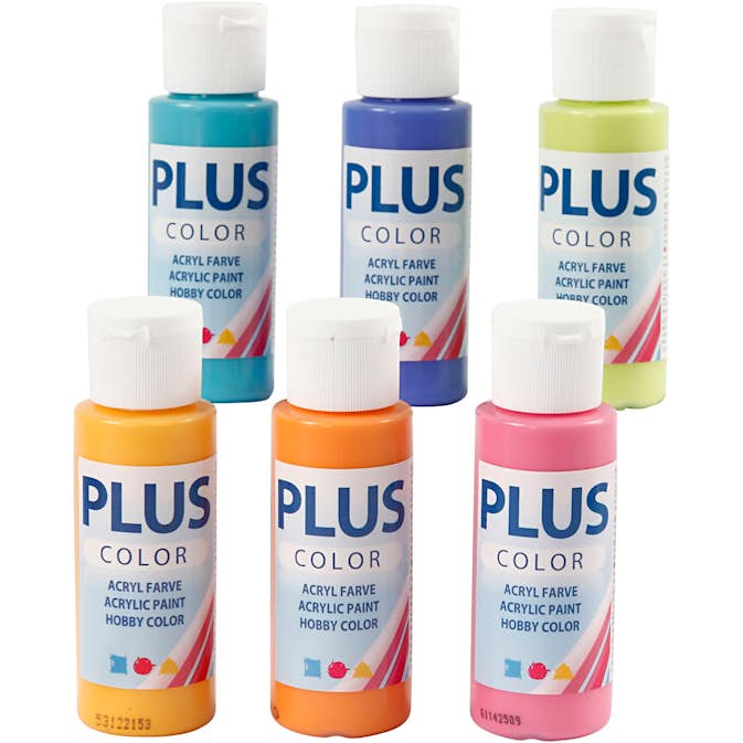 Hobbyfärg Creativ Company Plus Color Colorful 6x60 ml/1 Förp