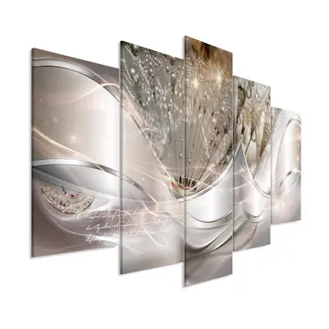 Tavla Arkiio Modern Dandelions Beige Wide 5 delar