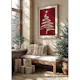Poster Gallerix Christmas Tree Line Art R&W