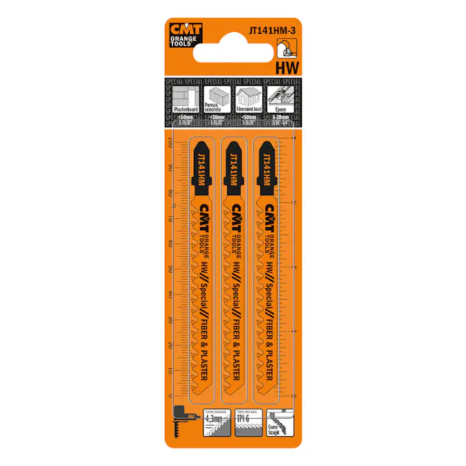 Sticksågblad CMT Orange Tools Gips/Cement 75mm HM 3 st