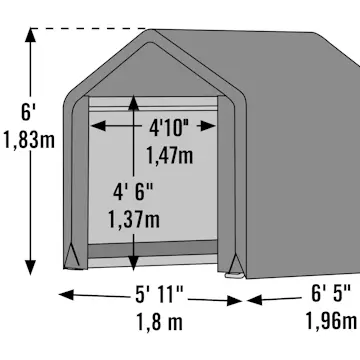 Tält Gop Förvaring Grön 1,4 kvm