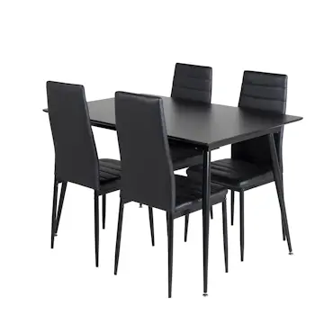 Matgrupp Venture Home Silvia med Iläggsskiva och 4 Sly Stolar